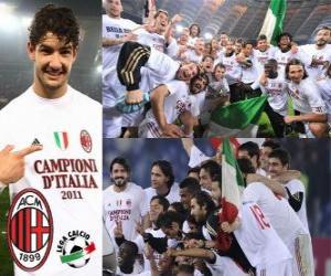 Puzzle AC Milan, ιταλικό πρωτάθλημα ποδοσφαίρου πρωταθλητής - Lega Calcio 2010-11